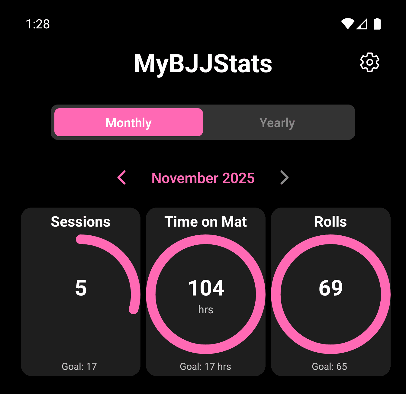 MyBJJStats screenshot 1